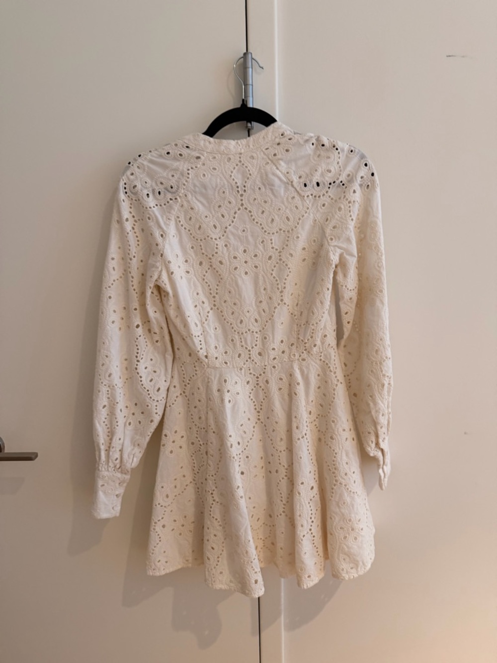 Sezane Ivory Eyelet Mini Dress - Picture 3 of 4
